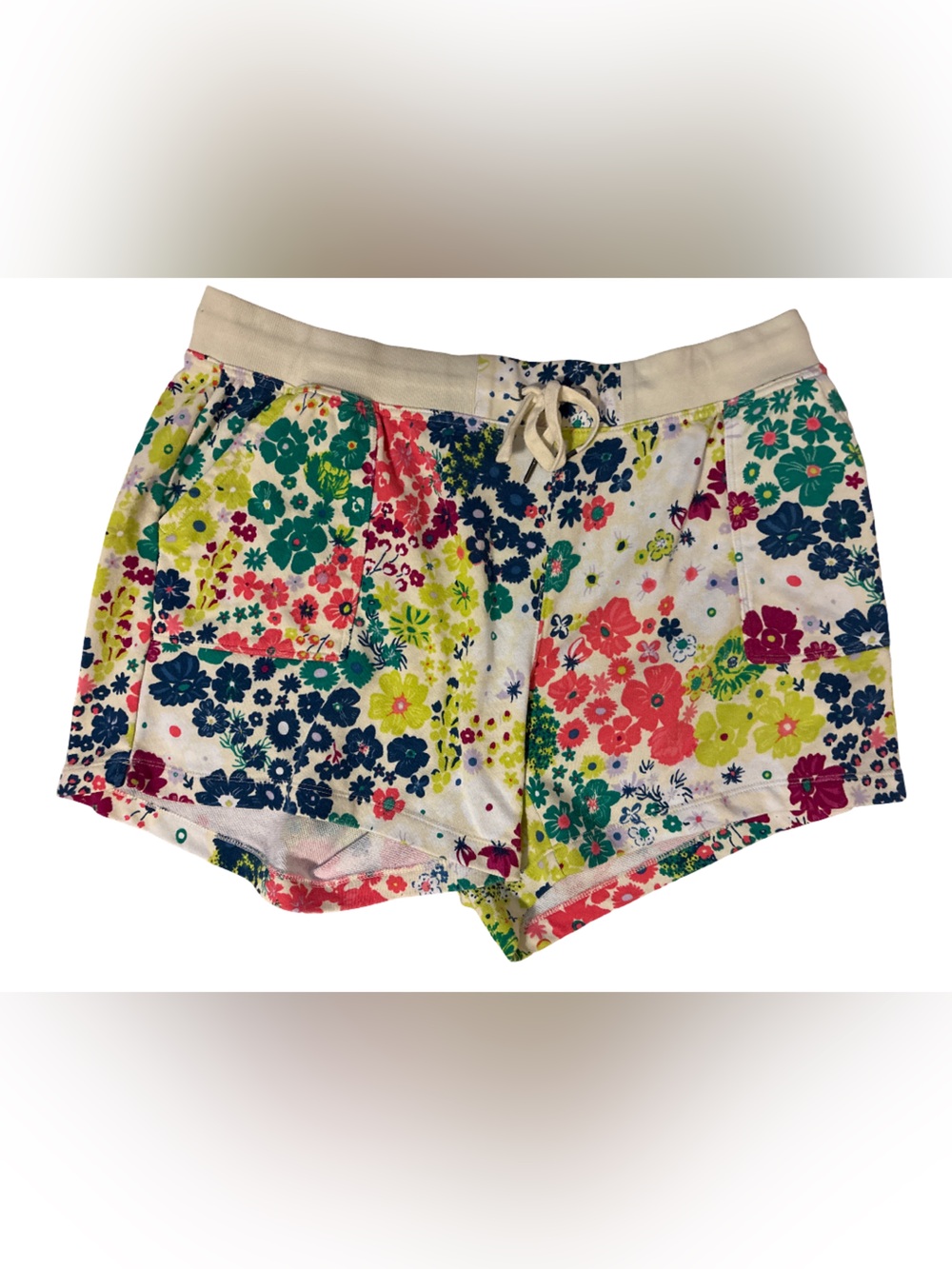 Champion Women’s Floral Drawstring Shorts - White Multicolor